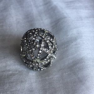 Lavish BCBG rhinestone statement ring